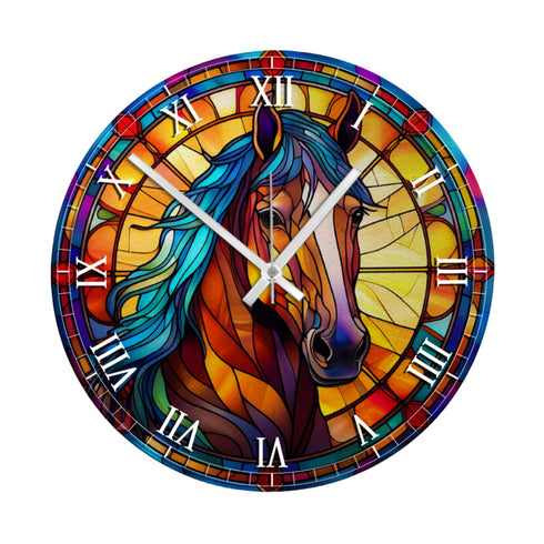Horse Suncatcher Effect Clock